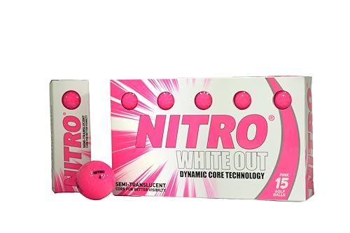Nitro Damen White Out Golfbälle, Rosa, 15...