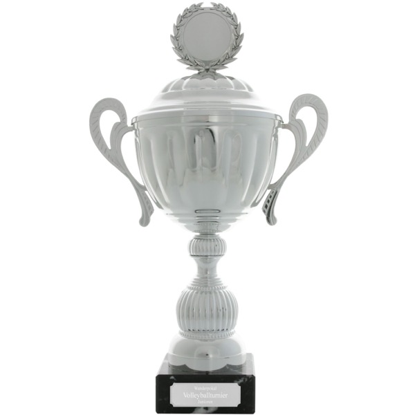 Wanderpokal DINAN, silber, 42 Zentimeter mit Deckel